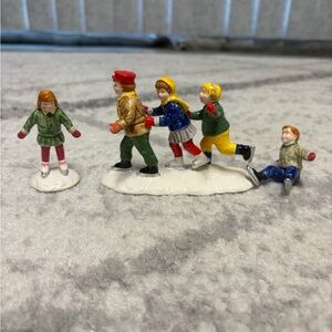 Department 56 Snow Village “Crack The Whip Skaters”